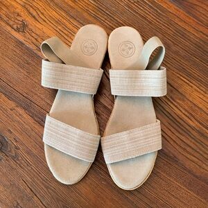 Charleston Shoe Company, Linen colored sandals, Size 10. Like New condition.